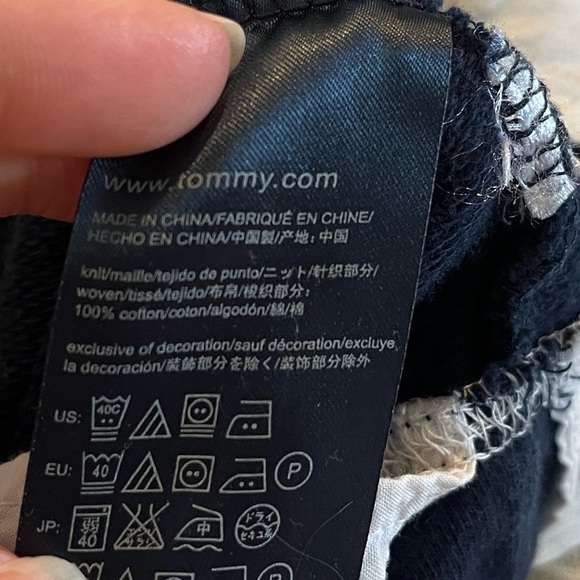 Tommy Hilfiger Long Sleeve Navy Sweater with Faux White Collared Blouse Medium - Picture 9 of 9